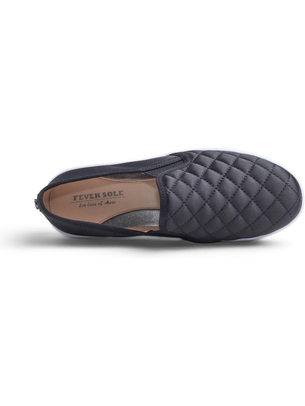 Women's Black Quilted Satin Silky Casual Slip On Comfort Loafer Flats Shoes - Picture 4 of 5